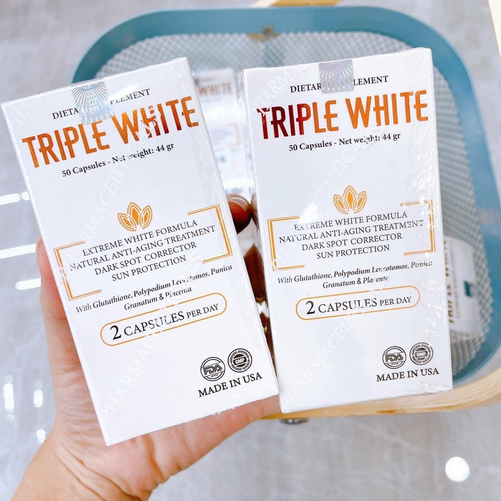 Viên Uống Triple White | Viên Uống trắng da Glutathione 1200mg