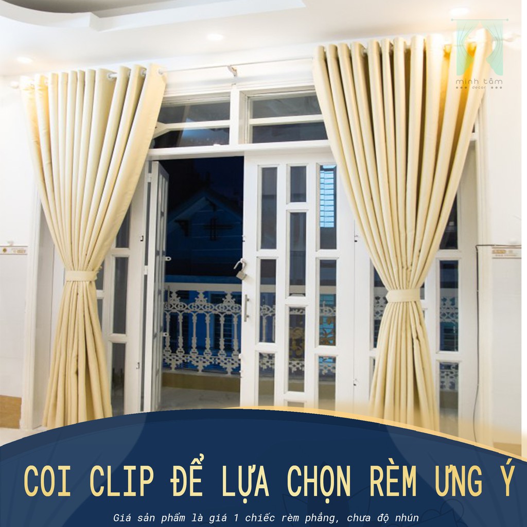 Rèm cửa sổ Minh Tâm cản nắng , cách nhiệt, kiểu dáng ore, rèm dán tường - màu vàng chanh ( Kích thước nhỏ)