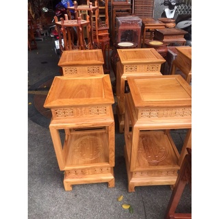 [HCM] Đôn vuông gỗ gõ đỏ, kích thước mặt đôn 38x38cm, thich hợp kê vật dụng trang trí không gian nhà bạn