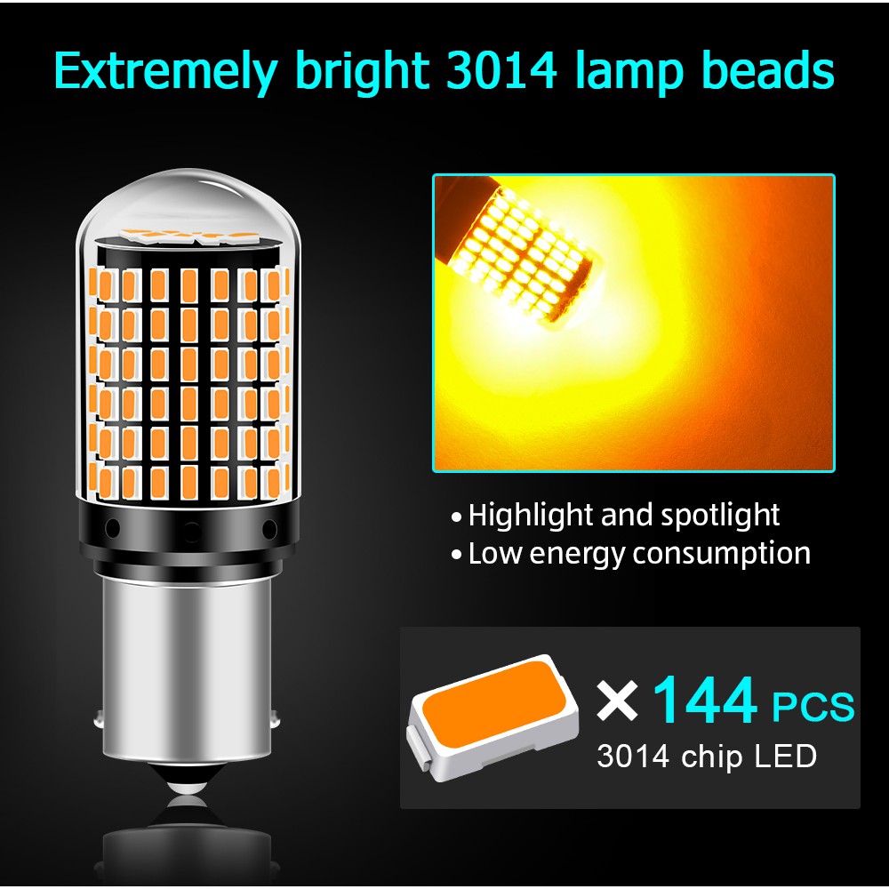 1 mảnh Bóng Đèn Led 144 Bóng 1156 Bóng Đèn Led Xi Nhan BA15S BAU15S P21W T20 7440 Chuyên Dụng Cho Xe Hơi / Xe Máy