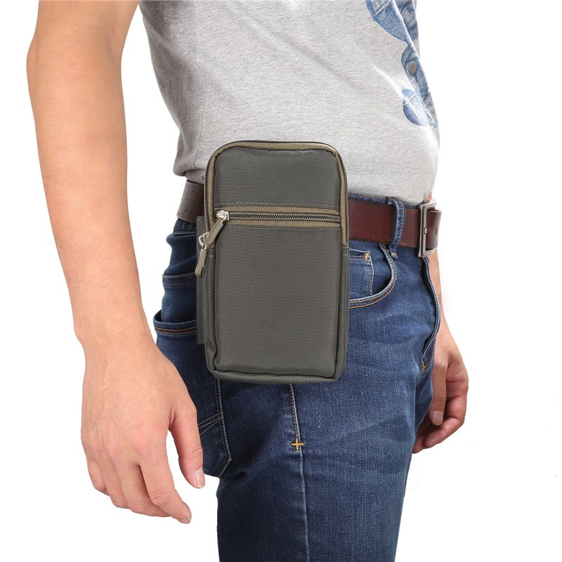 7 inch Bốn lưới Túi thắt lưng polyester Phiên bản dọc Túi đựng Zipper vỏ điện thoại | BigBuy360 - bigbuy360.vn