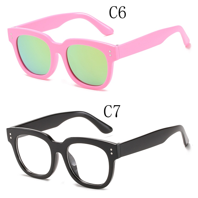 Kính Mát Gọng Vuông Chống Tia UV Phong Cách Hàn Quốc Thời Trang Cho Bé Trai Và Gái