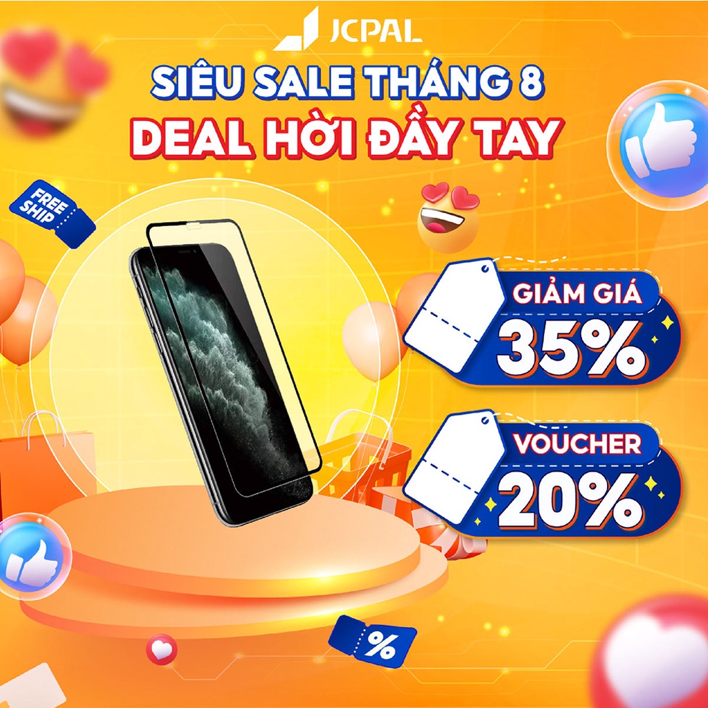 Kính cường lực JCPAL 3D Armor chống bám vân tay cực tốt cho Iphone 11 / 11 Pro / 11 Pro Max