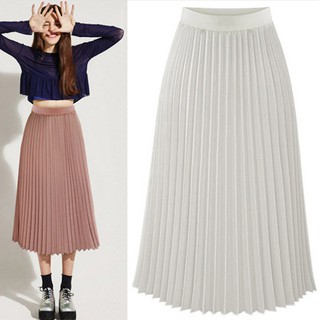 FREESHIP ĐƠN 99K_ Chân váy xếp li vải chiffon mùa xuân hè