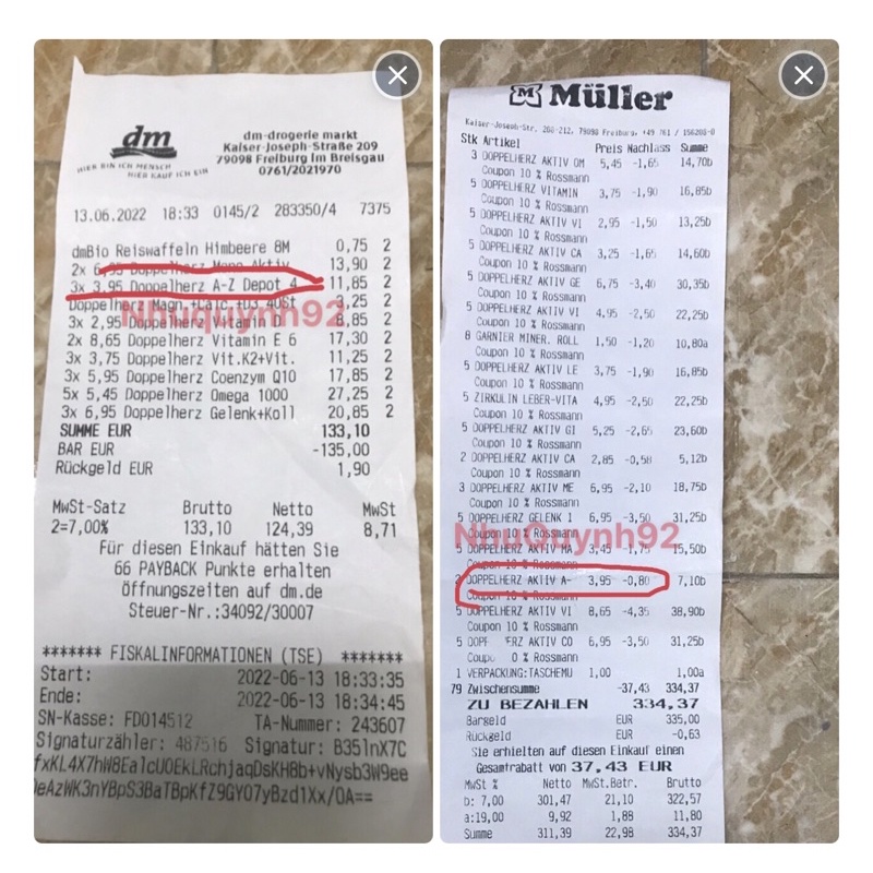 Vitamin tổng hợp A-Z Depot DoppelHerz  Date 2025