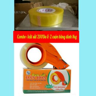 Combo: 2 cuộn băng dính 1kg và 1 cắt sắt 200Da