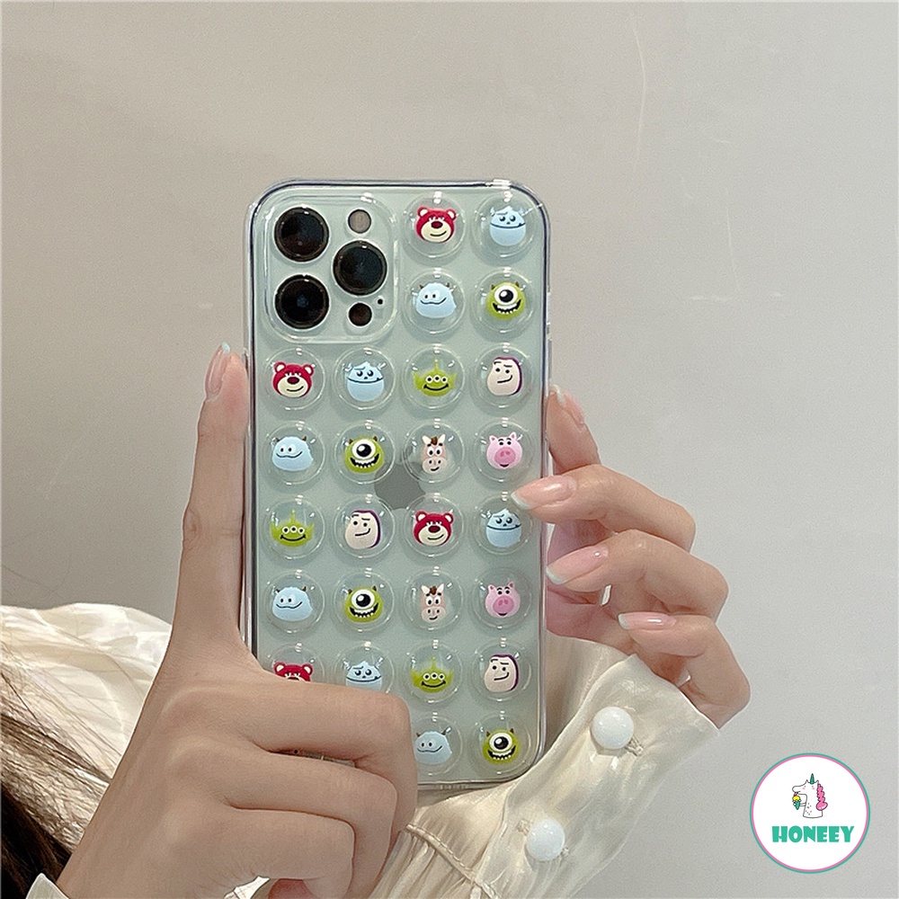 Ốp điện thoại tpu mềm trong suốt siêu mỏng chống sốc hình gấu dâu tây cho iPhone 12 11 pro max x xs xr 8 7 plus | WebRaoVat - webraovat.net.vn