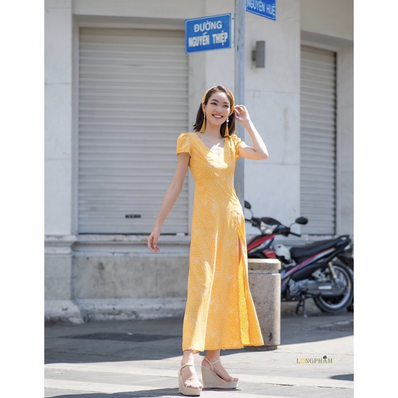 Đầm thiết kế maxi cao cấp xẻ tà 4 màu đi biển, đi du lịch | BigBuy360 - bigbuy360.vn