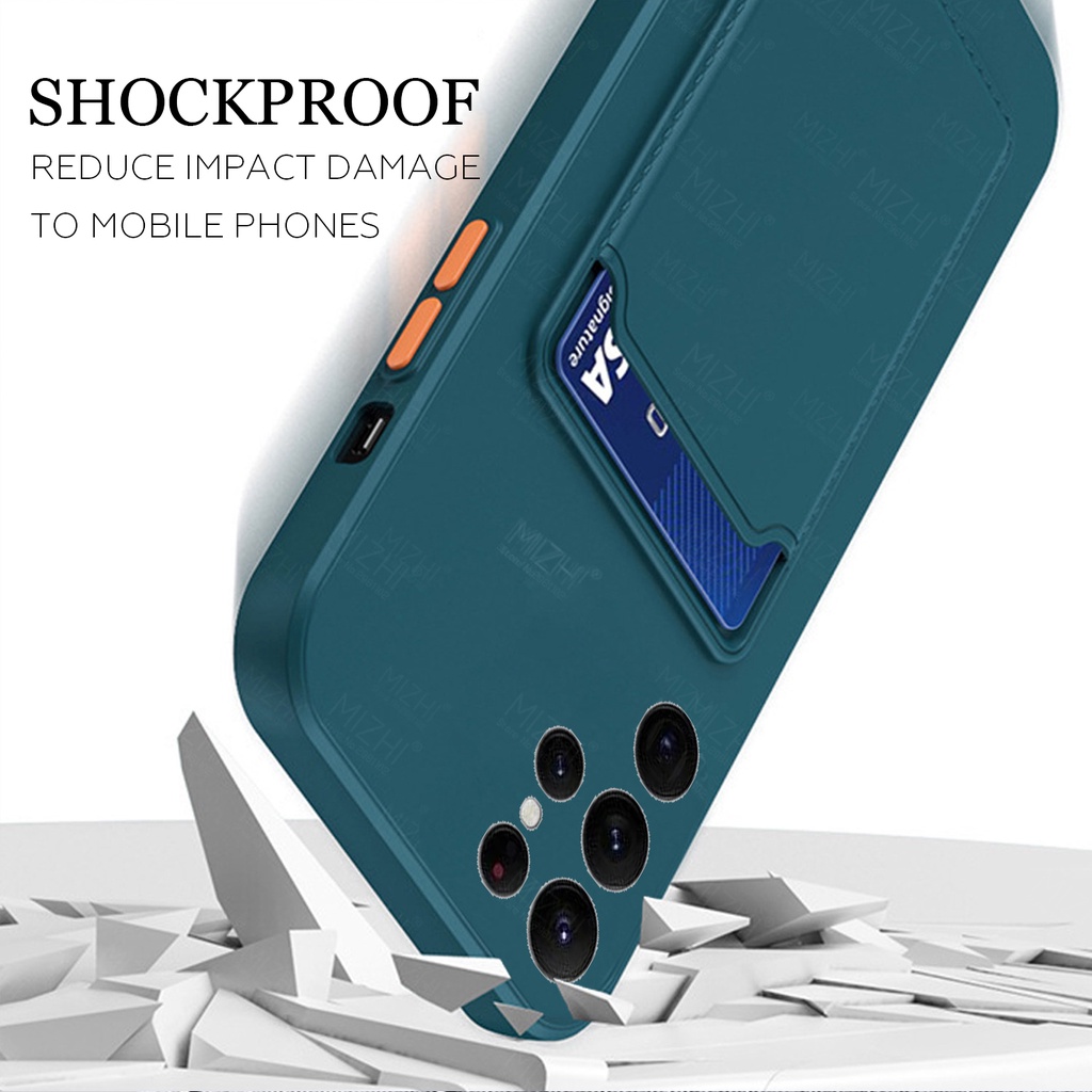 Bao đựng thẻ Samsung S22 Ultra Case Holder Wallet Coque Samsung galaxy S22 Ultra S22 Plus S22 Ốp silicon siêu chống sốc