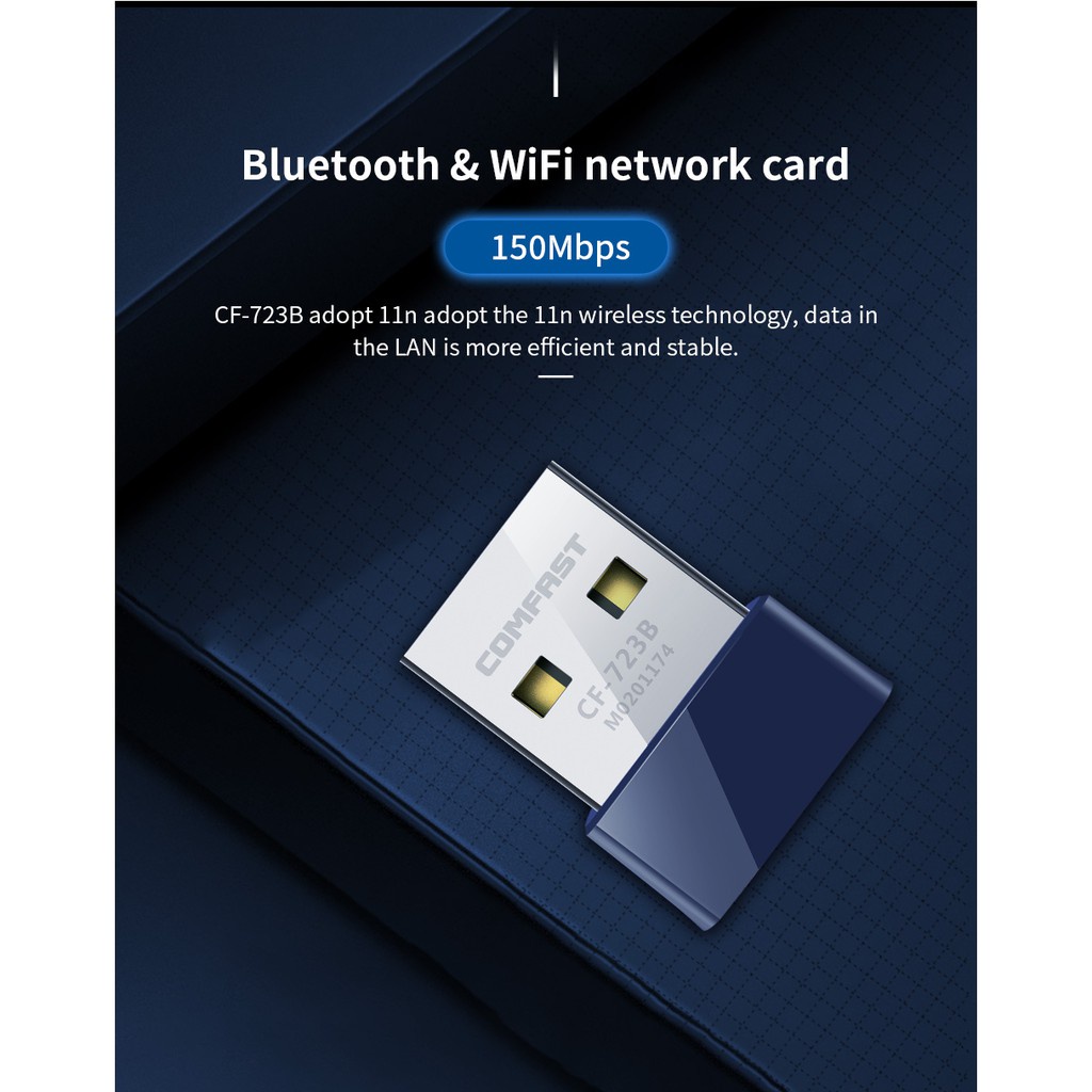 COMFAST Usb Thu Tín Hiệu WIFI Và Bluetooth 4.0 Cho Loa Không Dây Lan Wi Fi CF-723B