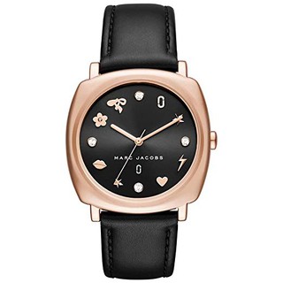 Đồng Hồ Nữ Marc Jacobs Mandy Black Leather Strap MJ1565