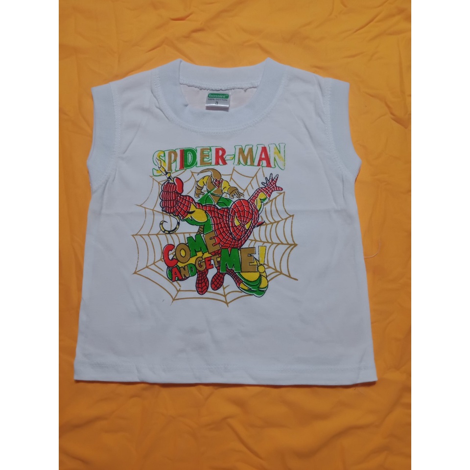 Áo sơ sinh sát nách màu trắng Bossini 100% cotton cho bé từ 3 - 19kg