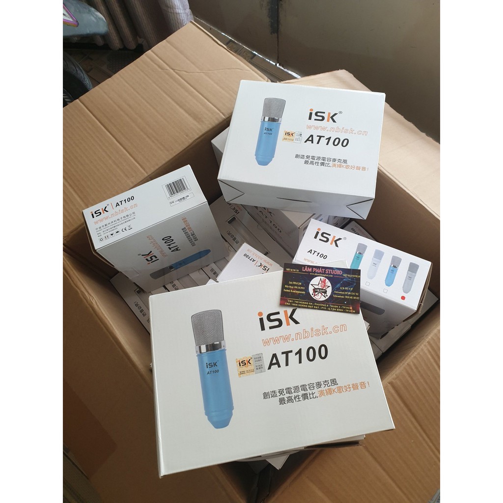 Bộ Sound Card H9 + Micro Thu Âm ISK AT100 - Chính Hãng Có Mã Vạch
