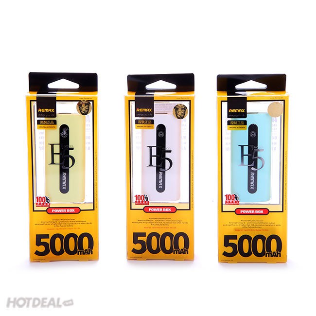Pin dự phòng Remax E5 5000mAh RPL-2 Thiết kế thời trang, đẹp mắt, độc đáo và xin sò