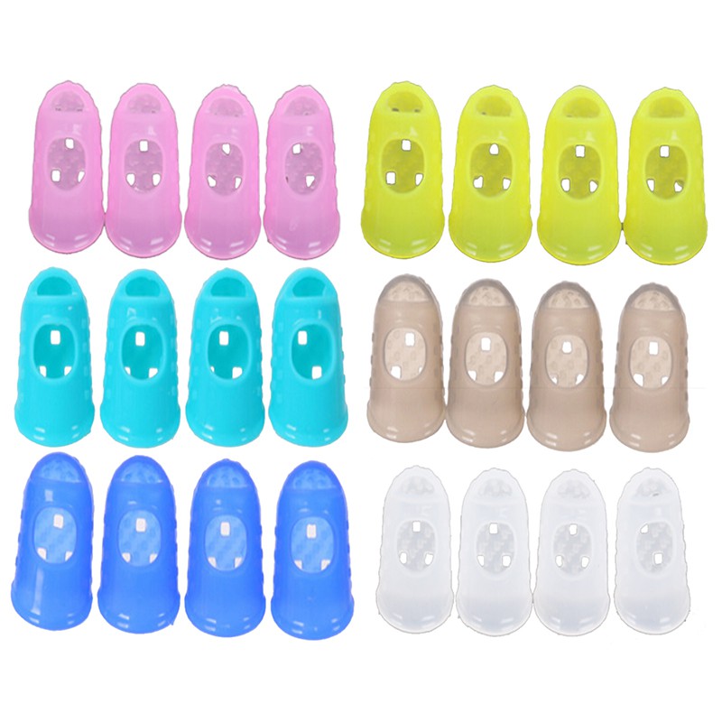 Set 4 bịt silicon bảo vệ đầu ngón tay chơi đàn guitar nhạc cụ dây