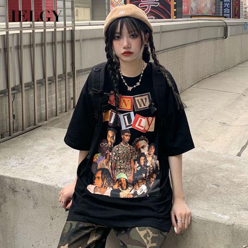 IELGY Áo Thun Tay Ngắn Dáng Rộng Thiết Kế Mới Thời Trang Mùa Hè Dành Cho Cặp Đôi