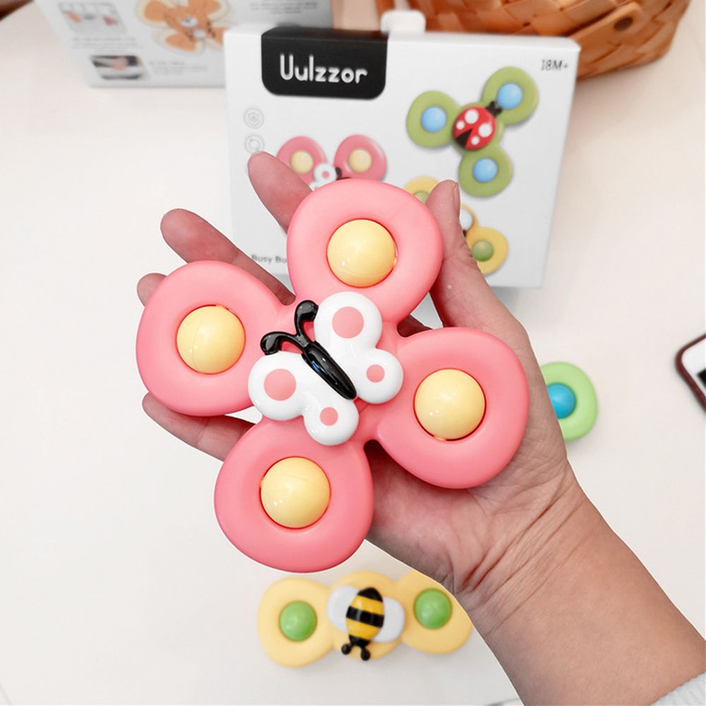 Set 3 con quay spinner, chong chóng dính tường, âm thanh vui nhộn cho bé
