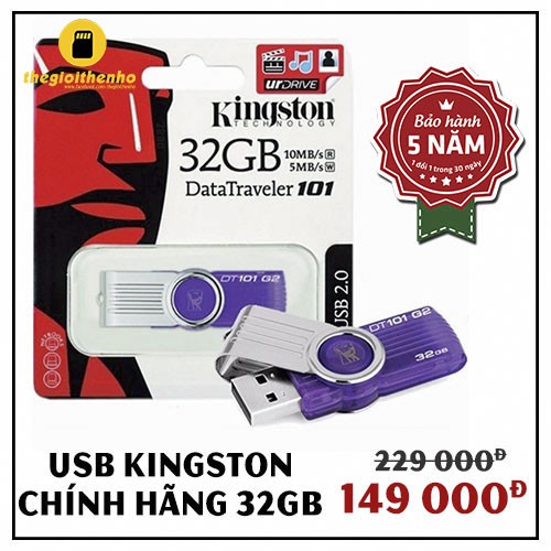 USB 32GB KINGSTON - HÀNG CHÍNH HÃNG BẢO HÀNH 5 NĂM | BigBuy360 - bigbuy360.vn