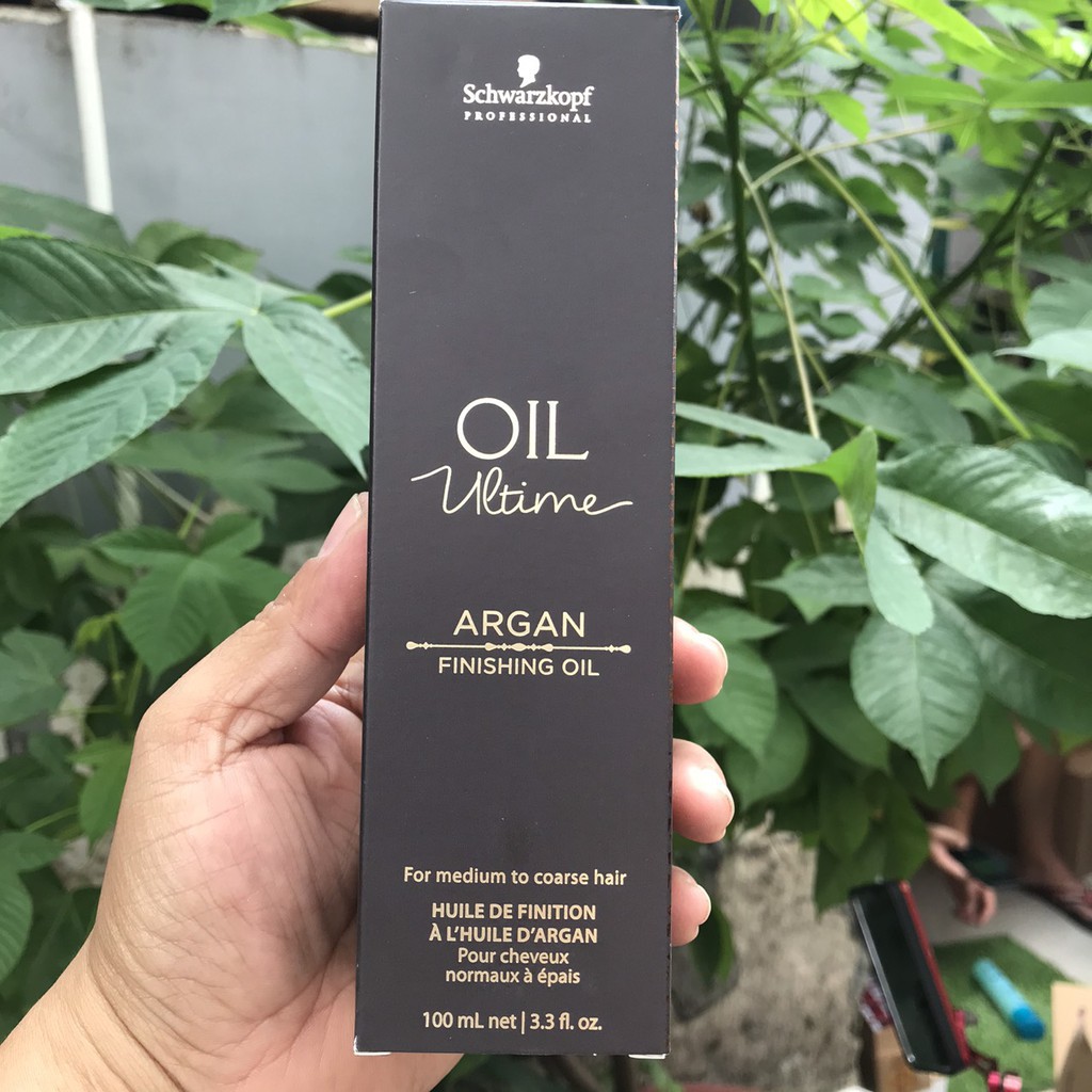 [#schwarzkopf_chính_hãng] Tinh dầu dưỡng tóc sợi vừa đến dày Schwarzkopf Oil Ultime Argan Finishing Oil 100ml