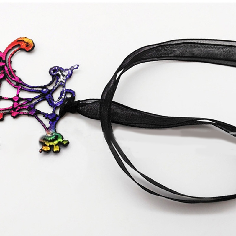 Cài Tóc Ren Nửa Mặt Hóa Trang Halloween