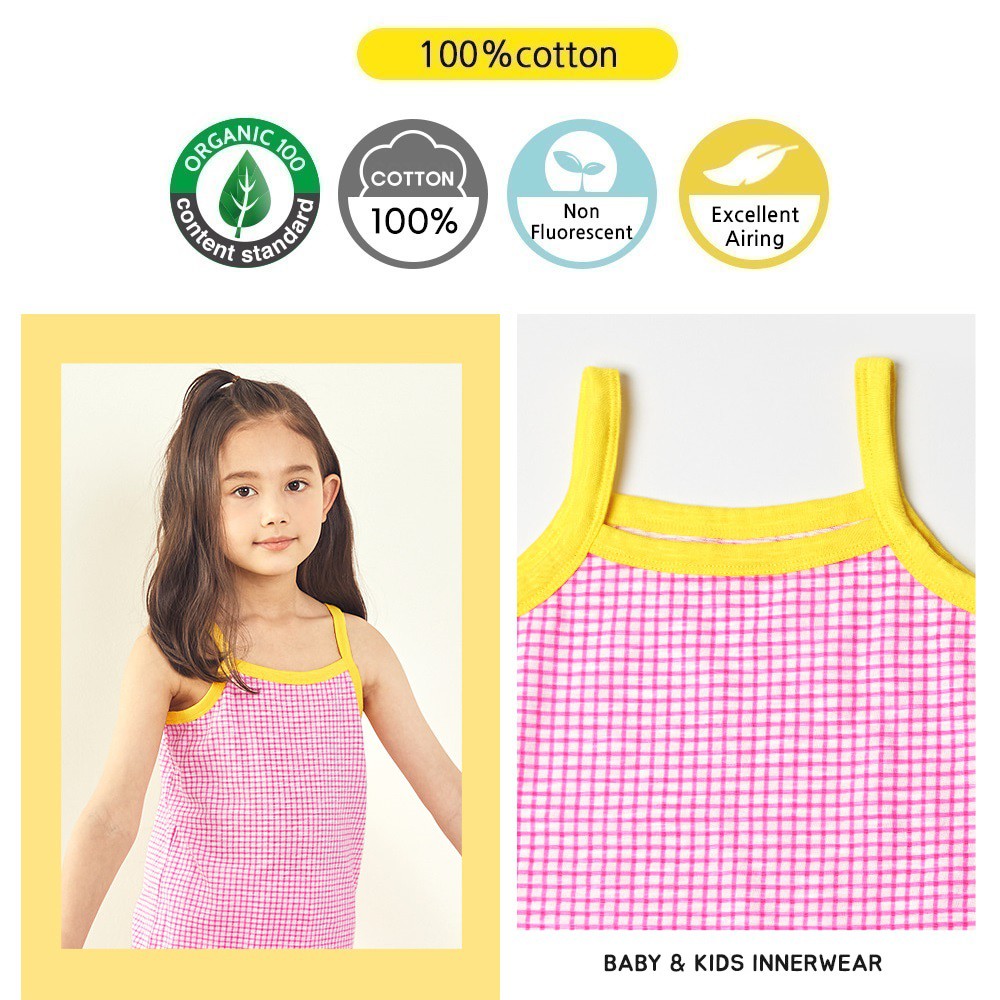 Bộ Đồ Ngủ Không Tay 100% Cotton Hữu Cơ Dành Cho Bé Gái