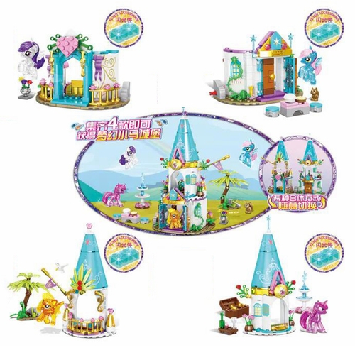 Những người bạn Bộ xếp hình lâu đài ngựa Pony trong mơ và đồ chơi trẻ em tương thích