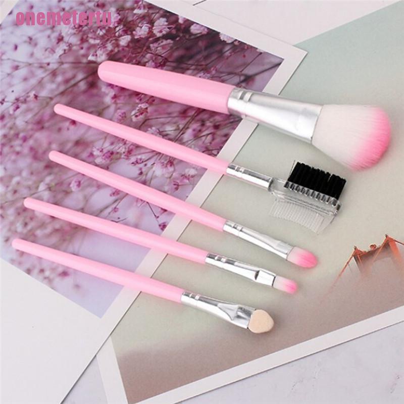 5 Cọ Trang Điểm Cán Gỗ Chuyên Dụng Cho Nữ