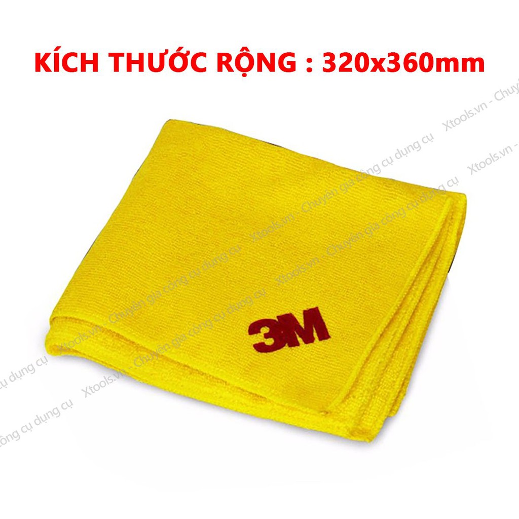 Khăn lau xe hơi chuyên dụng 3M 50400VL 32X36cm khăn lau ô tô đa năng sợ microfiber mềm mịn khổ lớn chống trầy xước