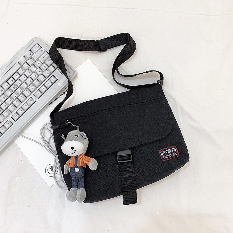 Túi đeo chéo cho nam 1 nịt ulzzang cá tính không kèm móc khoá(có sẵn +hình thật)