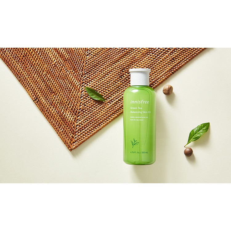 [HSD: 2024] Nước Hoa Hồng Trà Xanh Cho Da Hỗn Hợp Innisfree Green Tea Balancing Skin Ex. 200ml