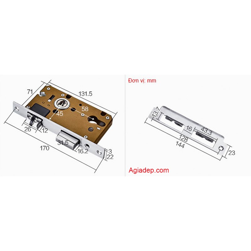 Khóa cửa tay nắm ngang Cobe (nổi tiếng) - Hàng nhập khẩu chất lượng rất cao (có bán buôn) Màu đen L5909