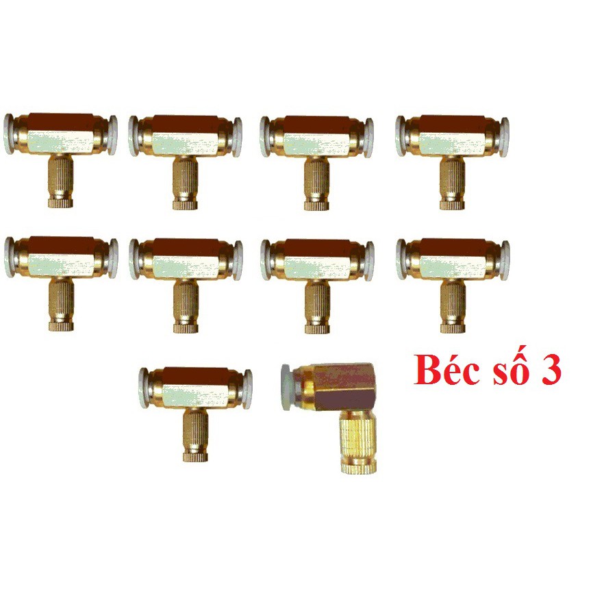 Combo 10 đế đồng kèm béc phun sương số 1-8