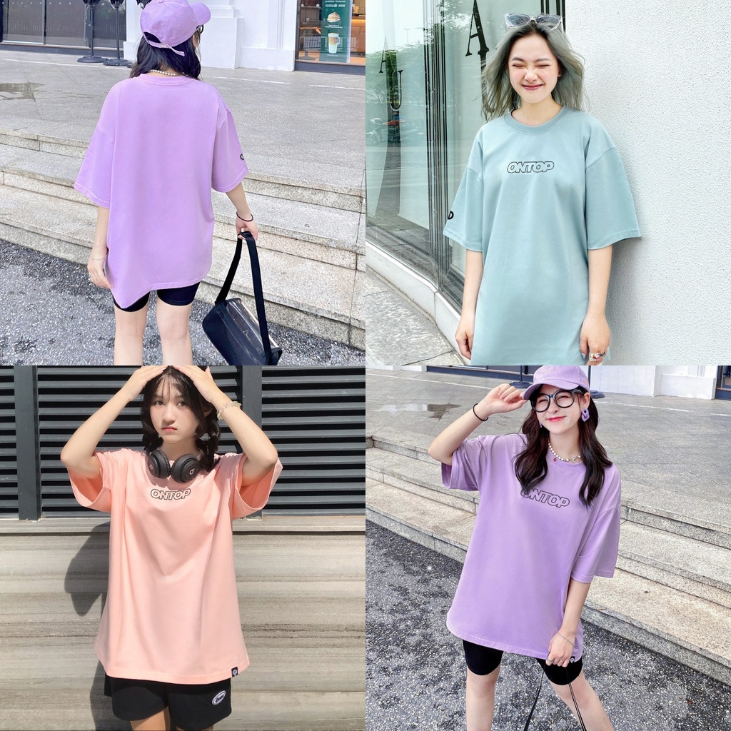 Áo thun basic nữ nhiều màu tay lỡ form rộng local brand ONTOP - Simple Tee