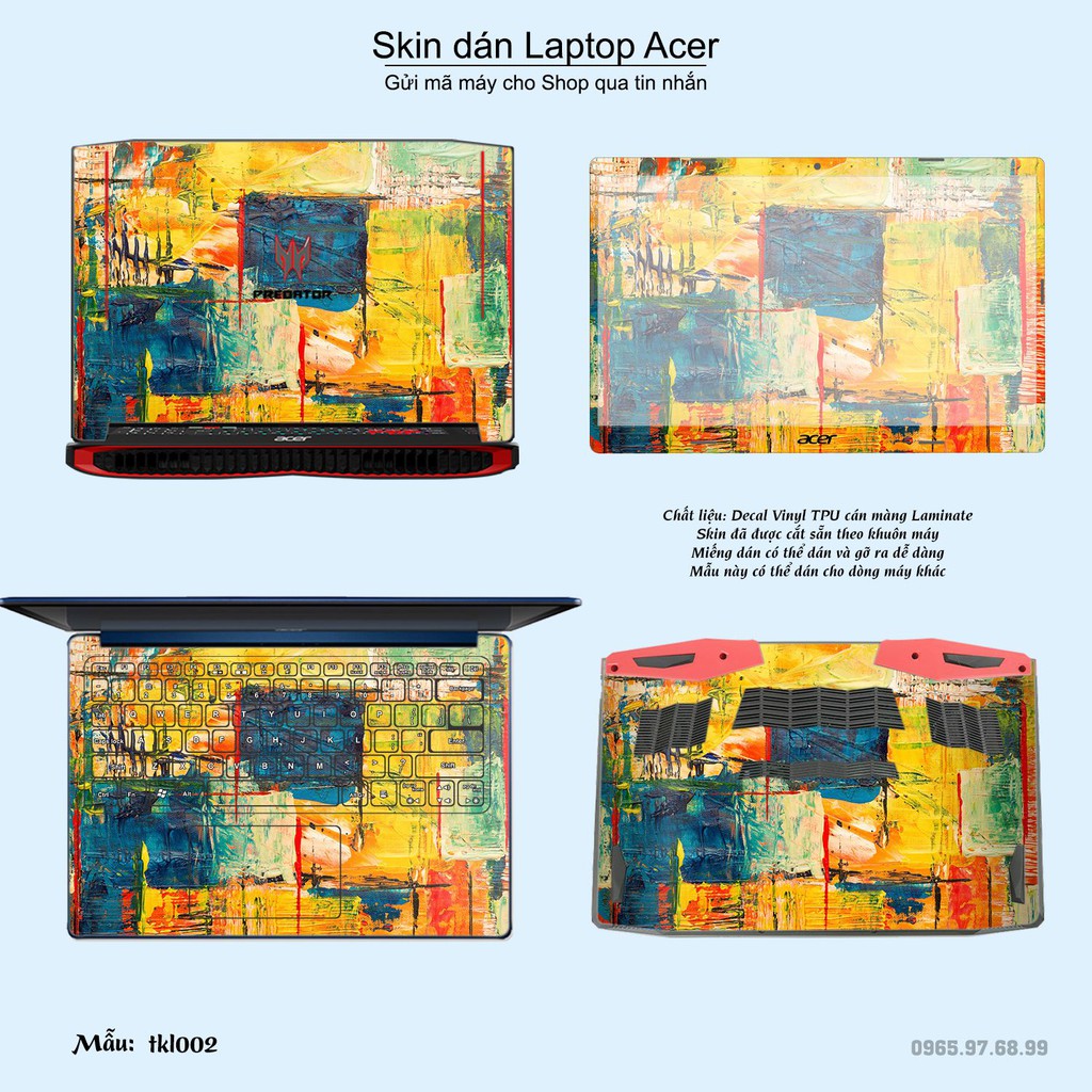 Skin dán Laptop Acer in hình thiết kế (inbox mã máy cho Shop)