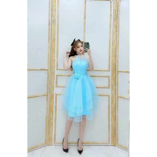 ĐẦM CÚP DỰ TIỆC BO EO XOÈ 3 TẦNG full size S /M/L/XL ( ẢNH VÀ VIDEO THẬT DO CHỦ SHOP TỰ QUAY 10000%)