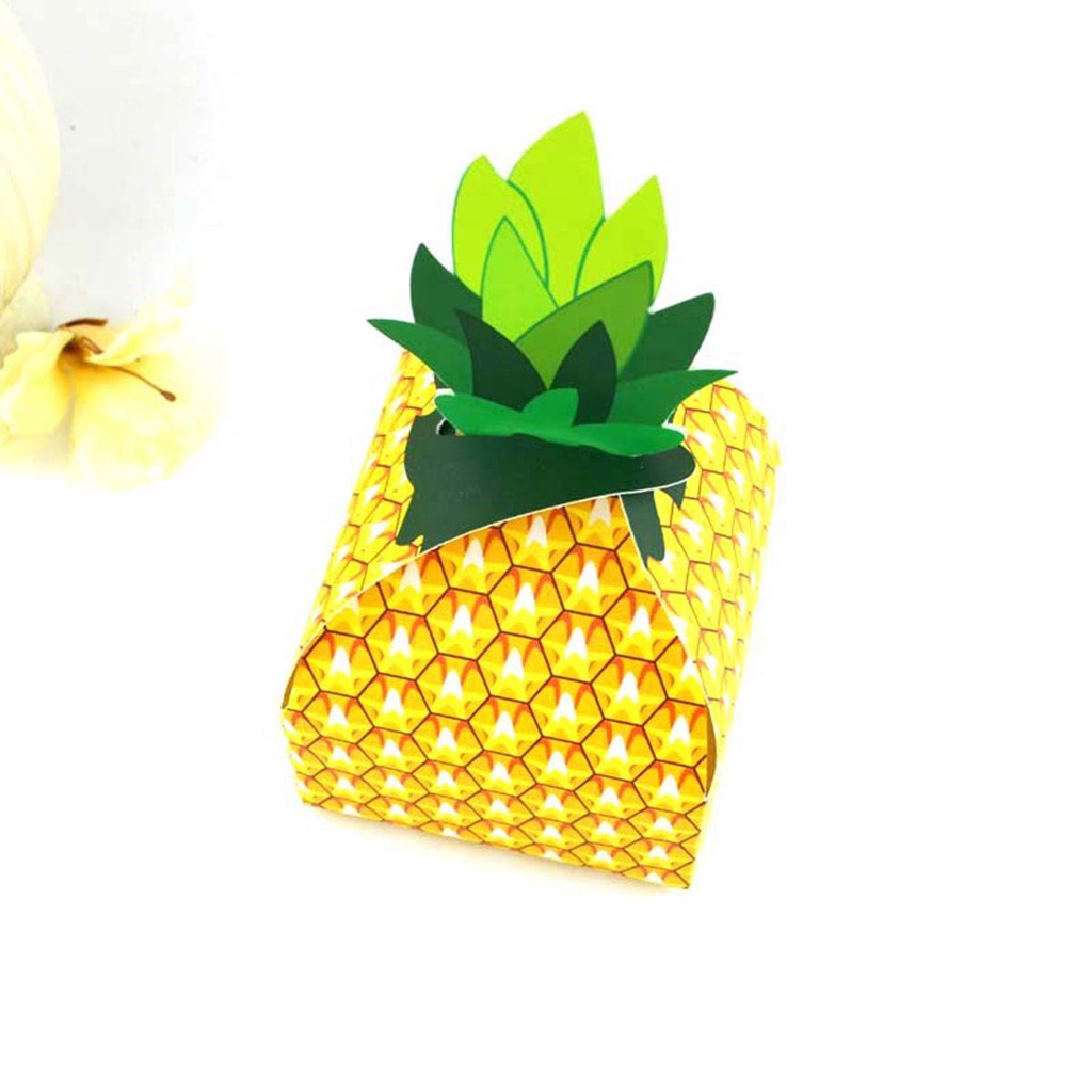 Hộp Đựng Quà Hình Quả Dứa 3D Phong Cách Hawaiian