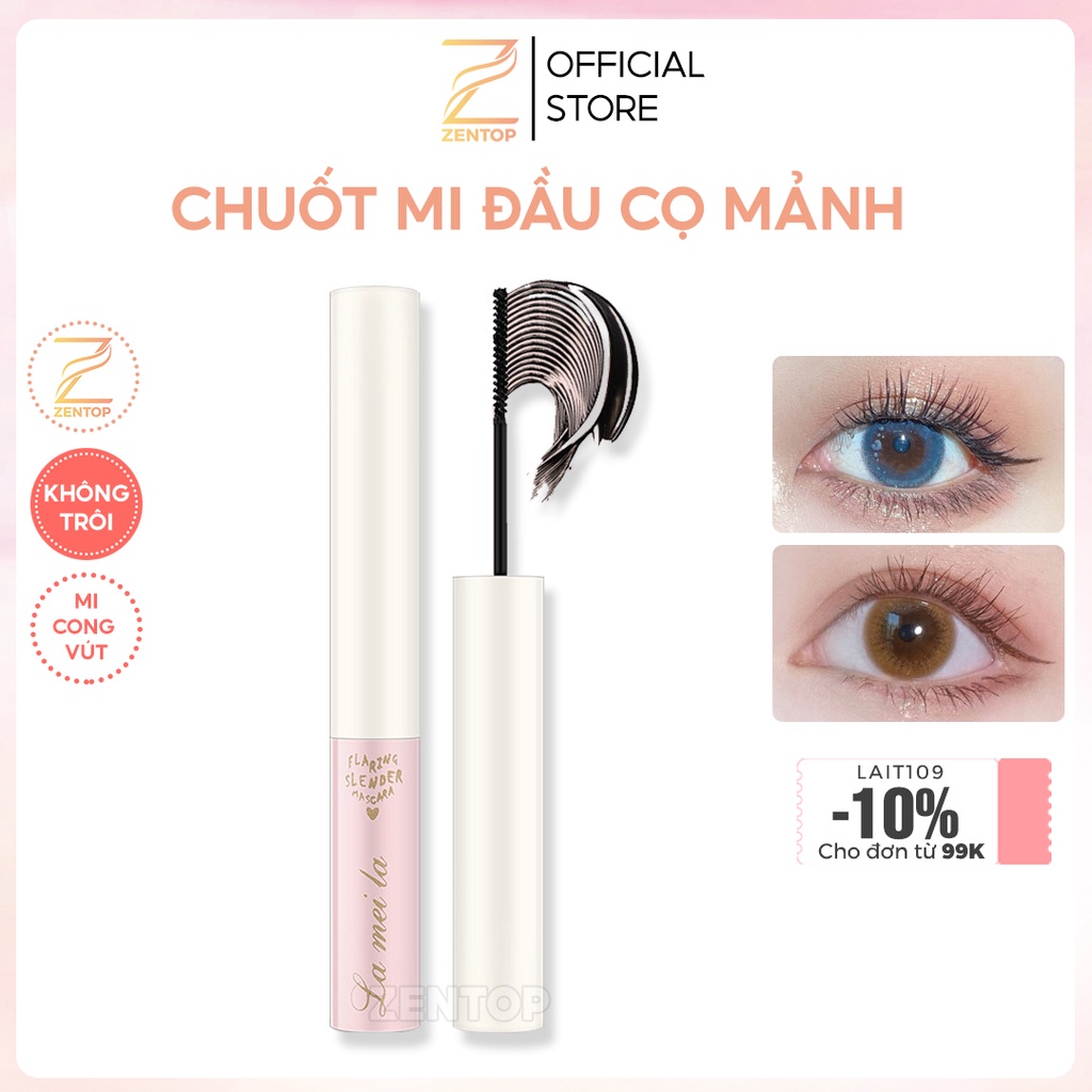 Mascara Lameila cọ mảnh chuốt mi đầu mảnh tơi giúp làm cong dài mi tiện lợi chống thấm nước bền màu lâu trôi  ZENTOP