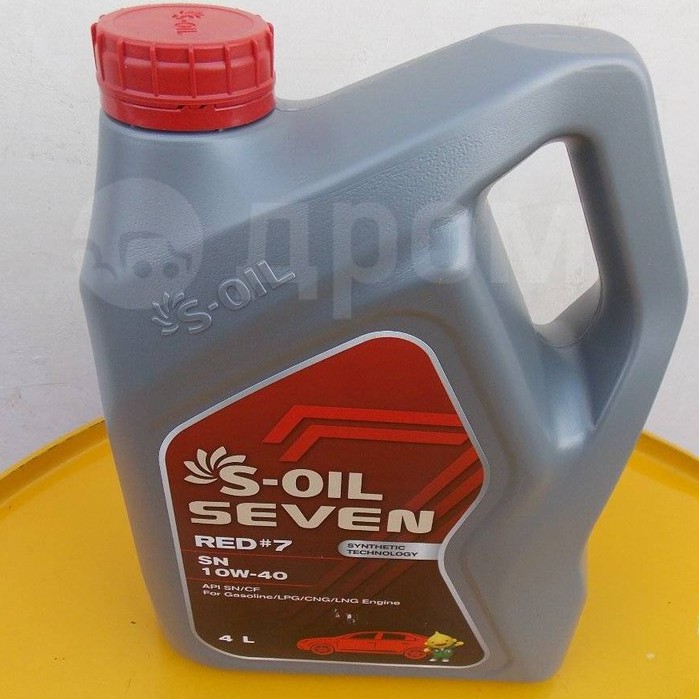 Dầu nhớt ô tô cao cấp S-OIL RED#7 5w30 10w40  API SN, Nhập khẩu Hàn Quốc, nhớt ô tô cao cấp sử dụng cho ô tô máy XĂNG