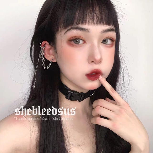 Choker tim xích - choker khoá bấm