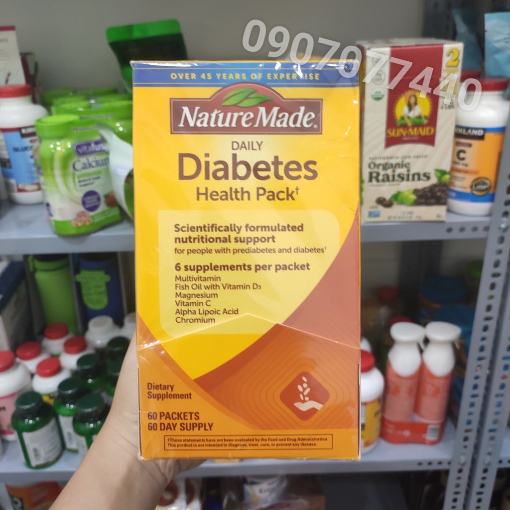 Vitamin tổng hợp date 2024 dành cho người tiểu đường Nature Made Daily Diabetes Health - EDS Hàng Mỹ