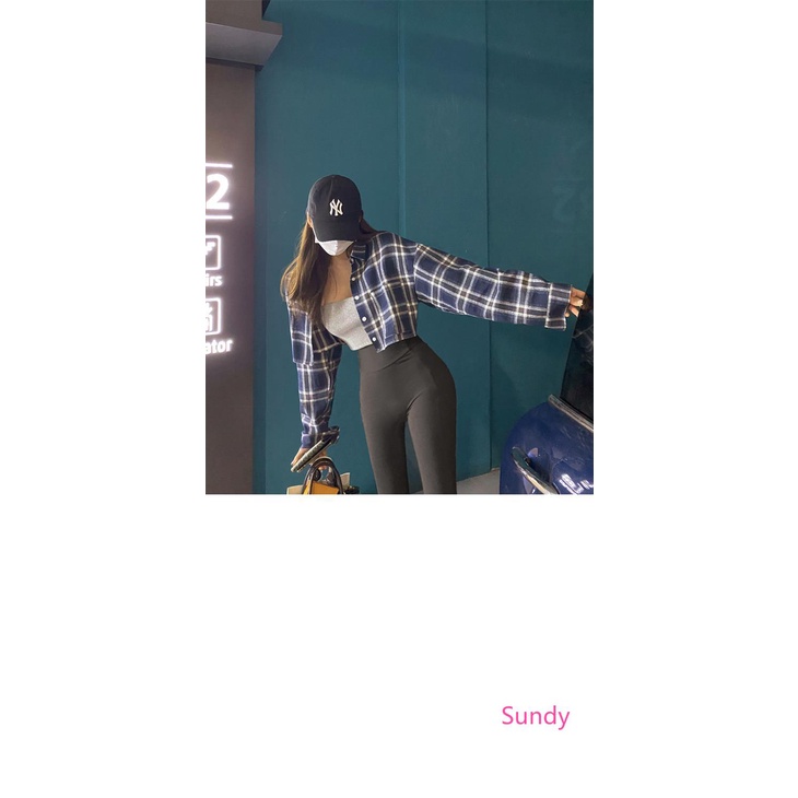 Áo Sơ Mi Tay Dài Kẻ Sọc Ca Rô Cổ Polo Kiểu Pháp Thời Trang Mùa Xuân Cho Nữ