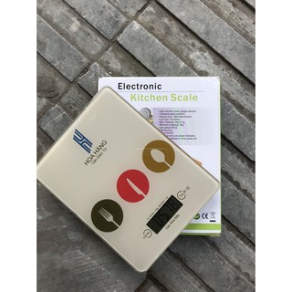 Cân điện tử mini 5kg, cân tiểu li, cân điện tử thực phẩm 5kg Hoa Hằng mặt kính - chính hãng