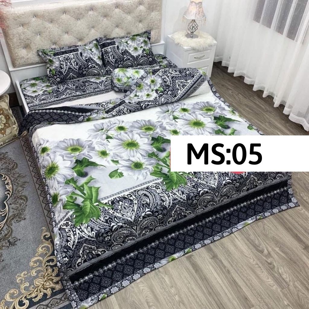 Bộ Ga Trải Giường - Gồm Ga Và 2 Vỏ Gối Poly Cotton Hàn Quốc M2/M6/M8 Nhiều Mẫu Tùy Chọn (Khách chọn mẫu chat với shop ạ)