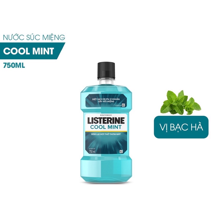 [Chính Hãng] Listerine Nước Súc Miệng Listerine 750ml