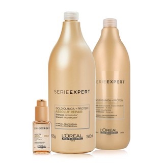 CẶP GỘI XẢ DƯỠNG TÓC LOREAL GOLD QUINOA PROTEIN 500ML