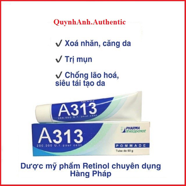 Kem A313 Pommade Retinol Cream Ngừa Mụn, Chống Lão Hóa, Giảm Nếp Nhăn