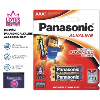 Pin AAA Panasonic Alkaline (Vỉ 2 Viên) Hàng Chính Hãng