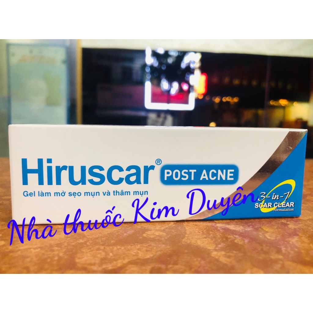 Hiruscar Post Acne 10g -gel bôi sẹo và mờ thâm do mụn