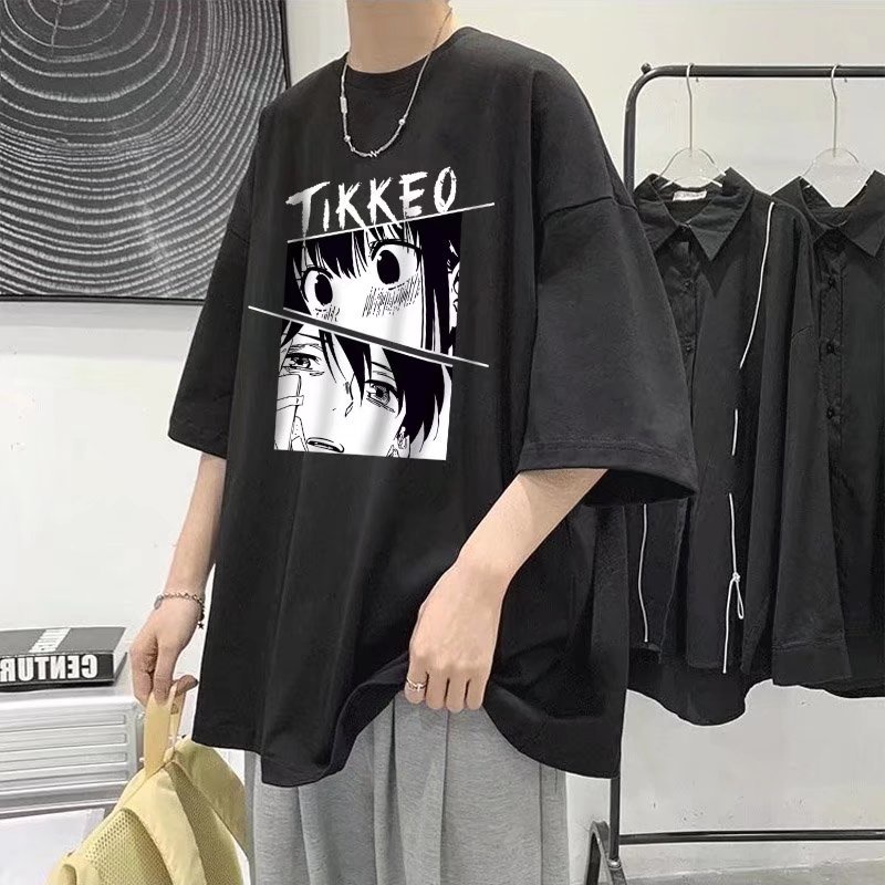 Áo Thun Tay Ngắn Dáng Rộng In Chữ Thời Trang Mùa Hè Cho Nam Size M-8XL