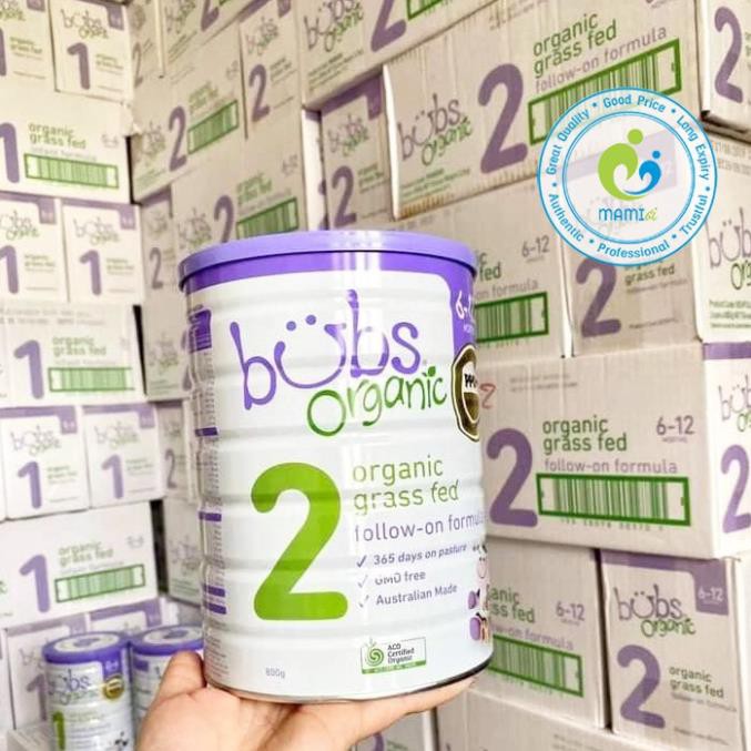 Sữa bò hữu cơ Bubs Organic số 1, 2, 3, Úc hộp 800g